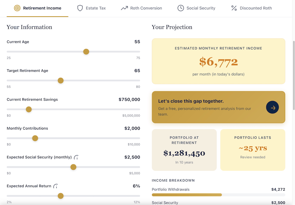 Five financial calculators