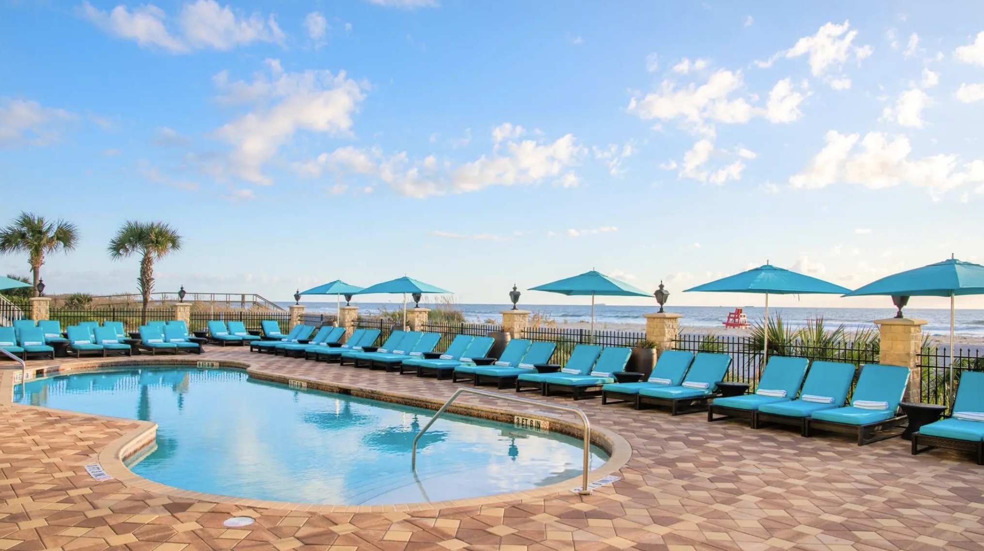 Oceanfront pool at Dune House